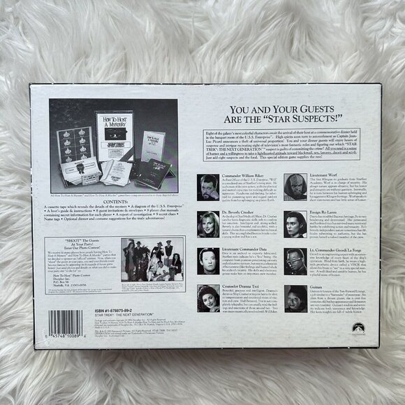How to Host A Mystery: Star Trek The Next Generation  1992 Special Ed - Sealed - Picture 7 of 11